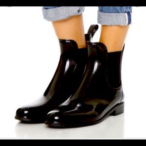 Sam Edelman Black Patent Rain boots